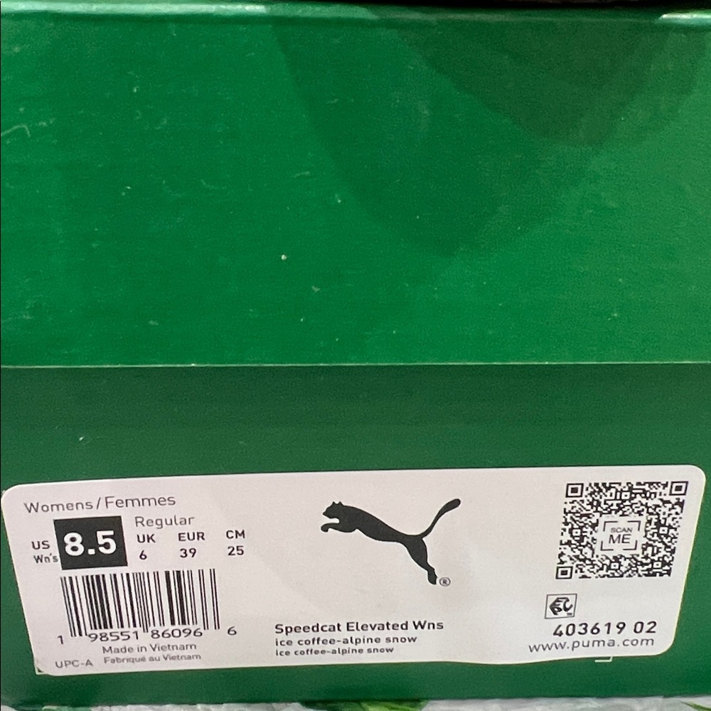 Puma OG Speedcats rare Ice Coffee and alpine snow.  NWT 8.5 women’s - Picture 4 of 5